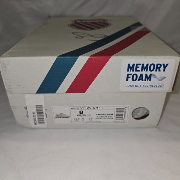 K-Swiss Women's ST329 CMF Bone White/Safari/Gum, Size 8, NIB - Picture 7 of 7